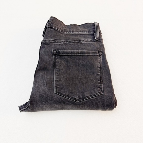 Frame Le Crop Belle Black Denim Wide Leg Jeans Size LCBRH208 Size 30 - Picture 1 of 9